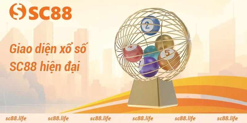Giao diện xổ số SC88 hiện đại